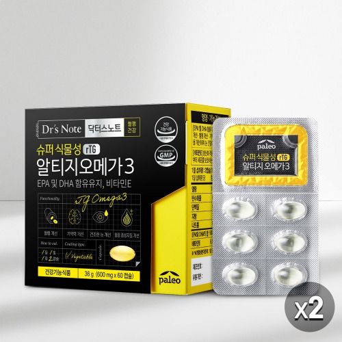 💛완판 예약배송💛닥터스노트 슈퍼식물성 알티지오메가3 2박스 2개월분